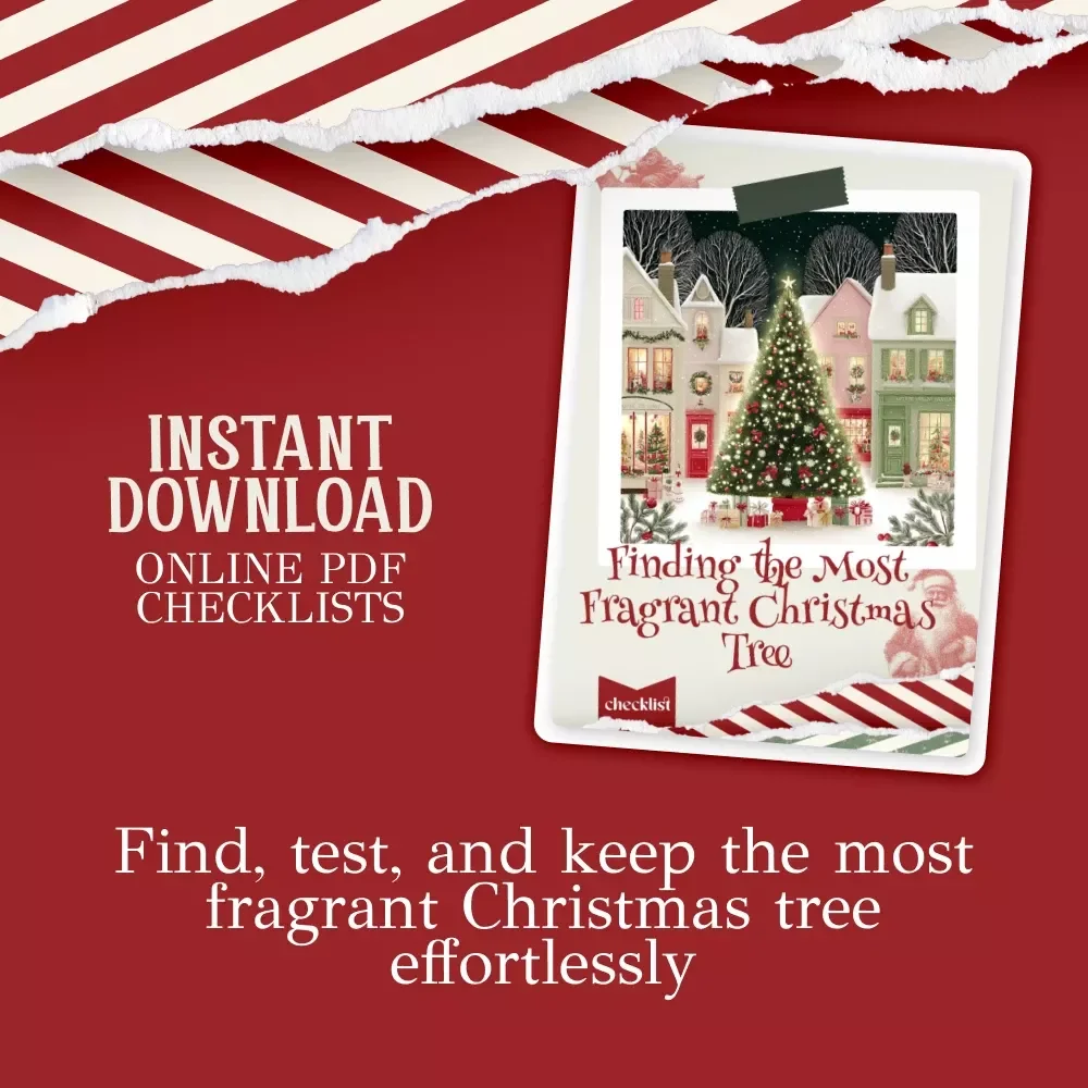 Finding the Most Fragrant Christmas Tree Checklist | Ultimate Holiday Tree Scent Guide | Digital Download | What Christmas Tree Smells the Best | Printable eBook for Tree Lovers
