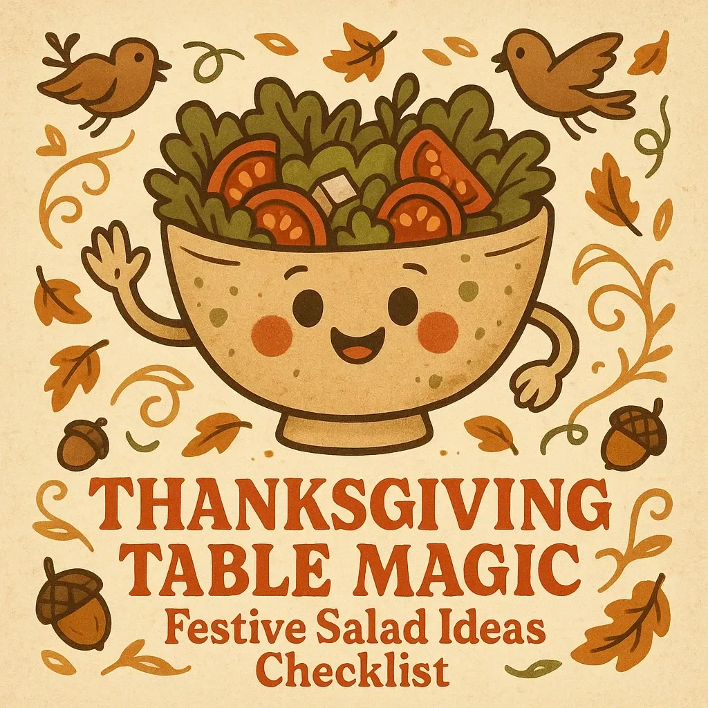 Thanksgiving Table Magic: Festive Salad Ideas Checklist | Printable Holiday Salad Guide | Easy Thanksgiving Recipes | Digital Download