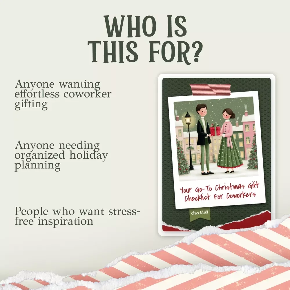 Your Go-To Christmas Gift Checklist for Coworkers | Printable Holiday Planning Guide for Easy christmas gifts for coworkers Shopping