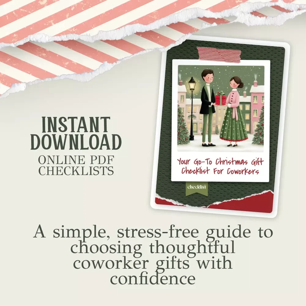 Your Go-To Christmas Gift Checklist for Coworkers | Printable Holiday Planning Guide for Easy christmas gifts for coworkers Shopping