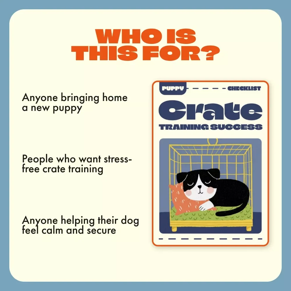 Crate Training Success 🐾 | Puppy Training eBook, Printable Guide, Positive Crate Training Tips, Digital Download for New Dog Owners