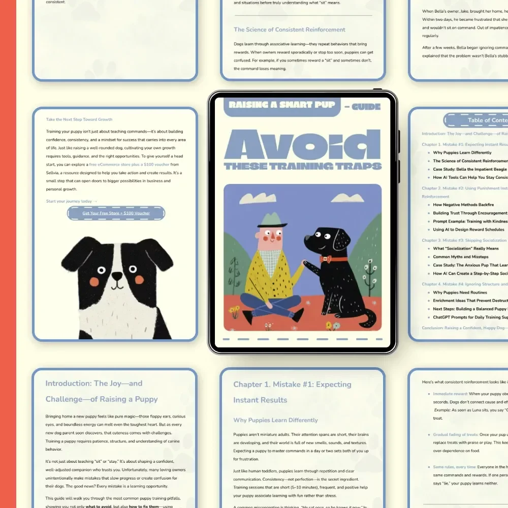 Raising a Smart Pup: Avoid These Training Traps | Puppy Training Guide, Positive Reinforcement eBook, Dog Socialization Checklist, AI Training Tips for New Puppy Owners
