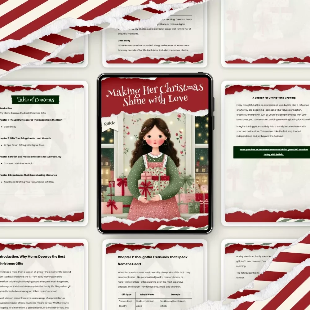Making Her Christmas Shine with Love | Heartfelt Holiday Guide for Thoughtful christmas gifts for mom | Digital Download eBook & Gift-Planning Checklist