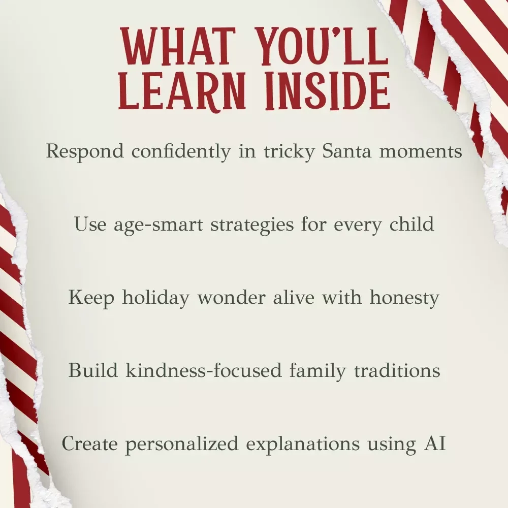 How to Handle Santa Questions from Kids | Parent Guide Ebook | Gentle Scripts, Age-Appropriate Tips & Holiday Conversation Support