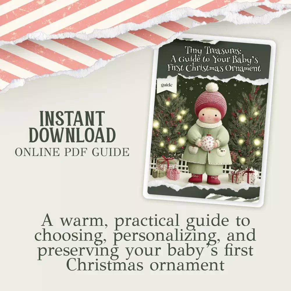 A Guide to Your Baby’s First Christmas Ornament | Holiday Keepsake Digital Guide for New Parents | Personalized Memory-Making eBook (baby's first christmas ornament)