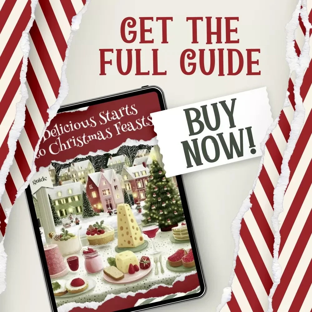 Delicious Starts to Christmas Feasts | Festive Holiday Guide for christmas appetizer ideas | Printable Digital Download for Stress-Free Entertaining