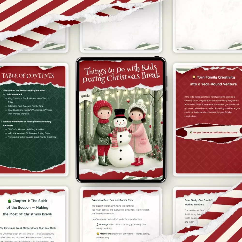 Things to Do with Kids During Christmas Break Guide | Holiday Activity Ideas | What to Do with Kids During Christmas Break | Family Fun eBook