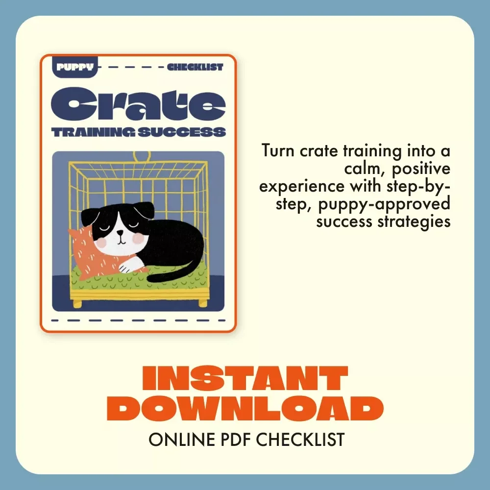 Crate Training Success 🐾 | Puppy Training eBook, Printable Guide, Positive Crate Training Tips, Digital Download for New Dog Owners