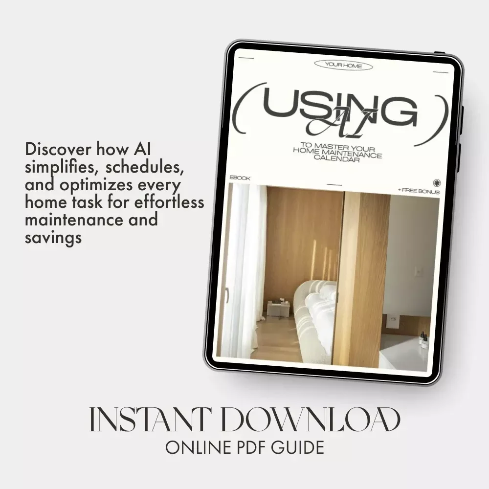 Using AI to Master Your Home Maintenance Calendar | Digital Guide for Effortless Home Organization | How to Use AI to Create a Home Maintenance Calendar