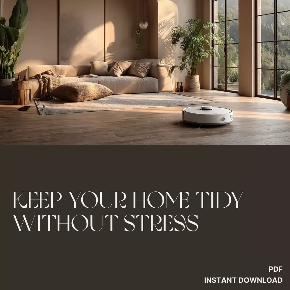 Keep Your Home Tidy Without Stress | Printable Guide for Busy People | Digital Download | How to Maintain Tidy Home Daily Without Overwhelm