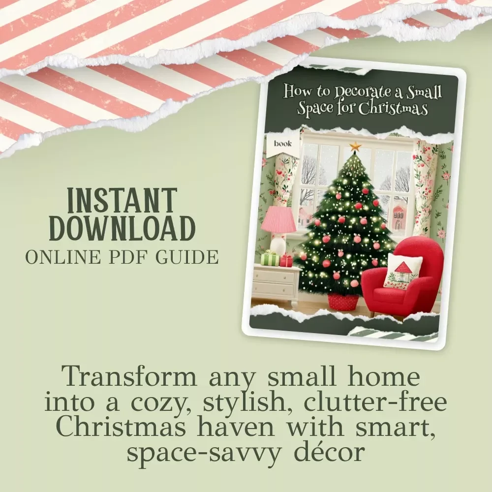 How to Decorate a Small Space for Christmas | Cozy Holiday Small-Home Styling Guide | Festive Minimalist Christmas Ebook for Apartments, Studios & Tiny Homes | how to decorate a small space for christmas