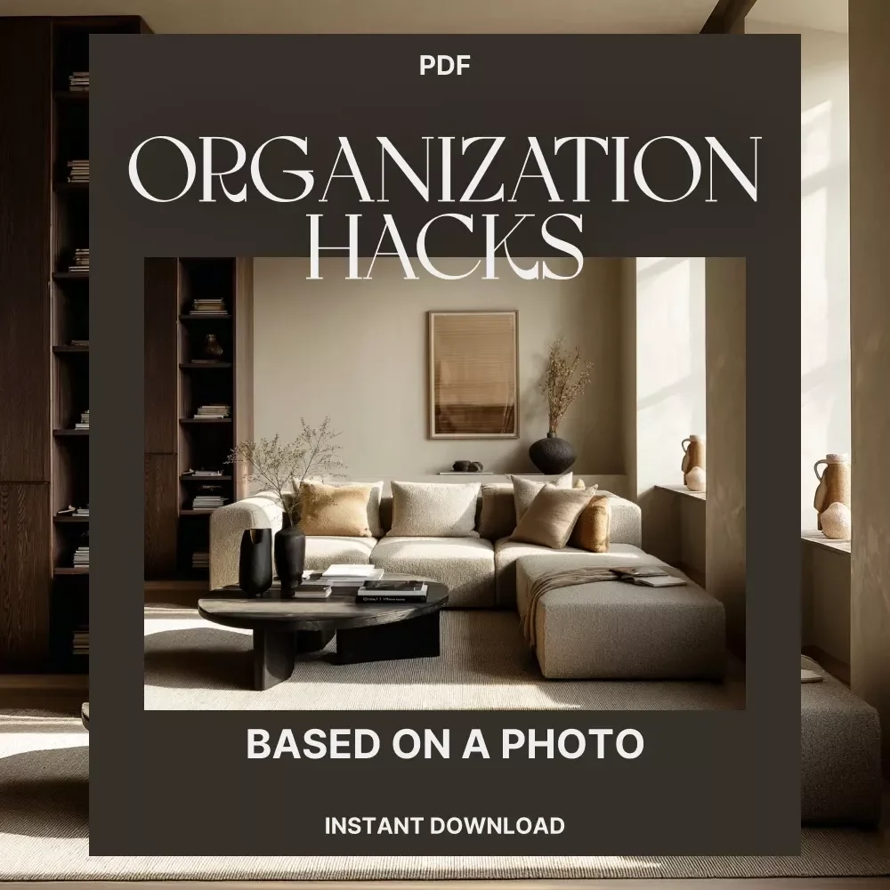How to Use AI to Suggest Organization Hacks Based on a Photo | Digital Checklist for Smarter Home & Workspace Organization | AI Decluttering Guide Download