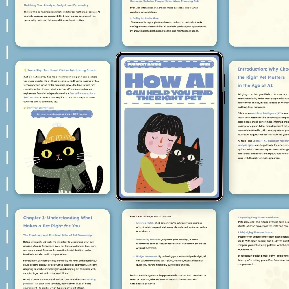 Purrfect Match: How AI Can Help You Find the Right Pet | Digital Guide for Using AI to Choose the Right Pet, eBook & Printable Companion for Smart Pet Lovers