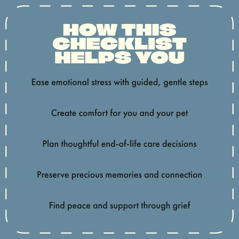 Gentle Goodbye Checklist for Loving Pet Owners | Pet Loss Support Guide | Printable Pet Euthanasia Preparation Checklist | Comfort for Grieving Pet Parents | Digital Download