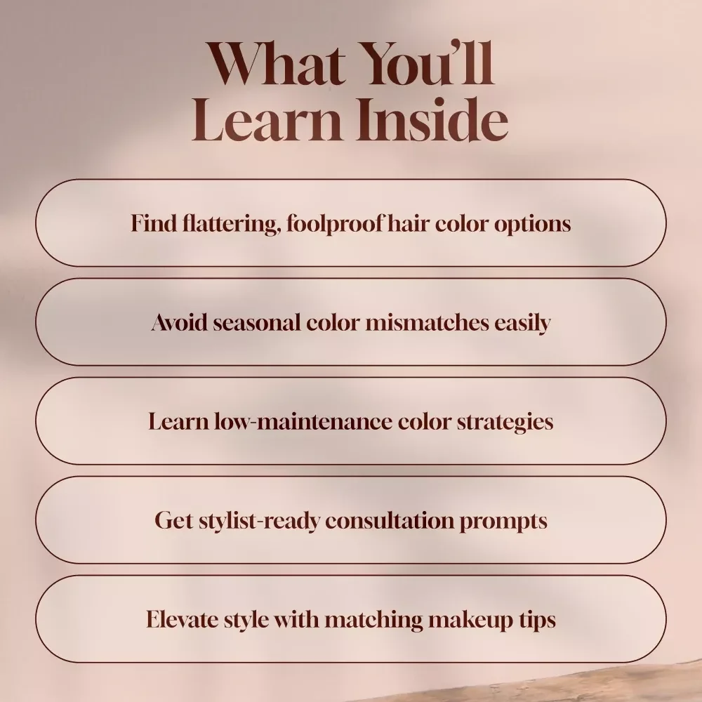 Glow Naturally with Cool Summer Hair Colors | Cool Summer Hair Color Digital Guide | Seasonal Color Analysis eBook