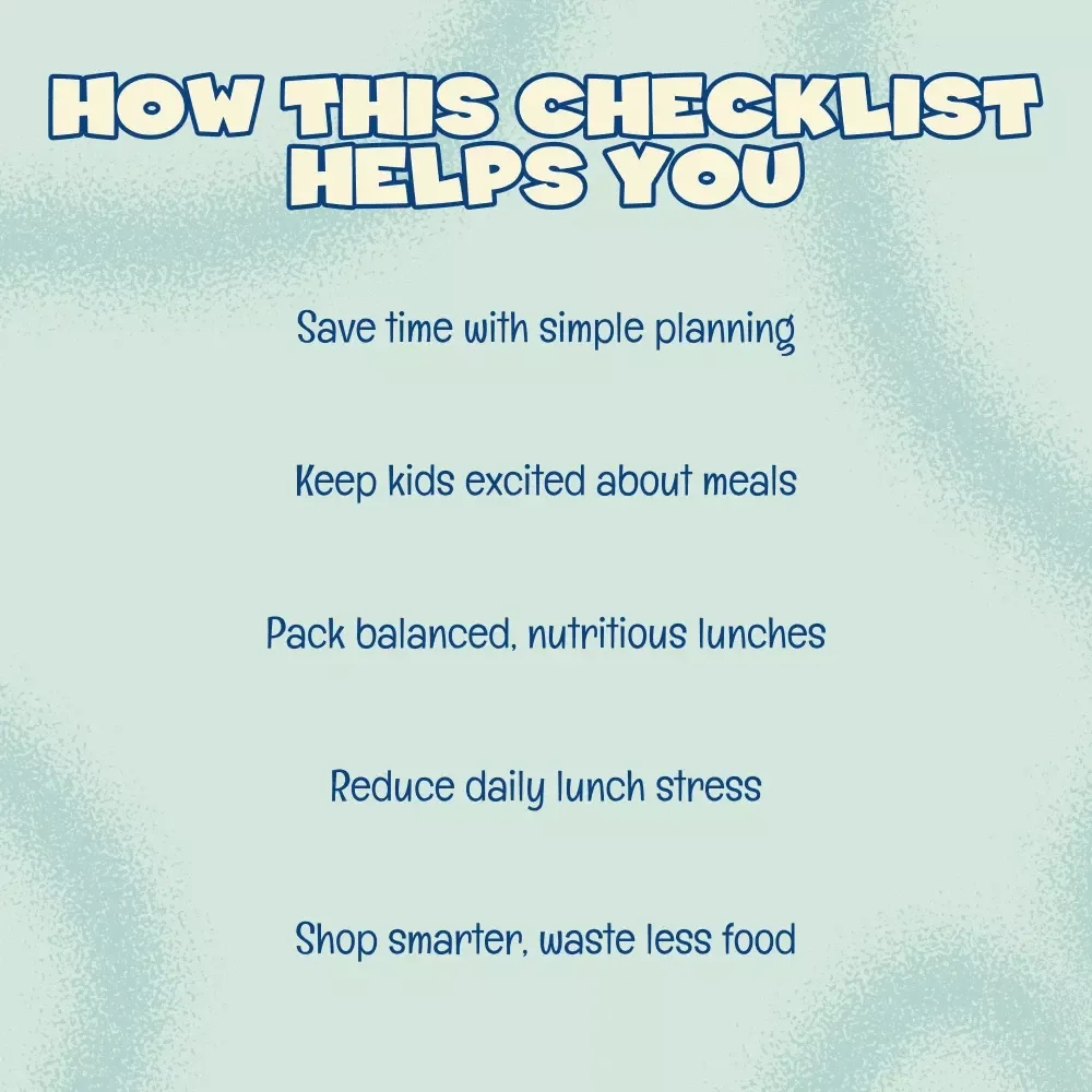 Lunchbox Heroes: Your Ultimate Healthy School Lunch Checklist | Printable Digital Download | Healthy Kids Meal Planner & School Lunch Ideas