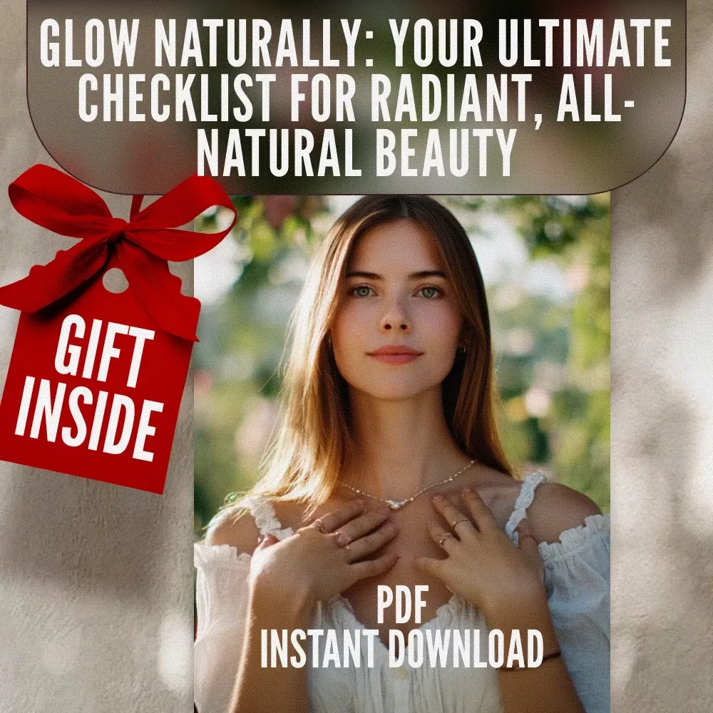 Glow Naturally: Your Ultimate Checklist for Radiant, All-Natural Beauty | Digital Download | Natural Beauty Tips Guide & Printable Self-Care Checklist