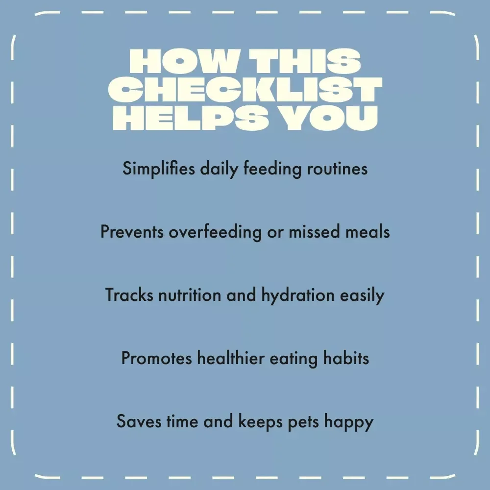 Pet Feeding Tracker Checklist | Printable Pet Care Planner | Digital Pet Feeding Schedule | Pet Food Log for Cats & Dogs | Pet Routine Organizer (Digital Download)