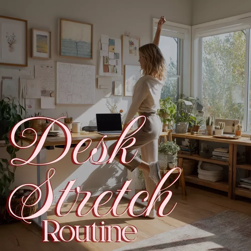 Quick Desk Stretch Routine You Can Do Anytime | Office Stretch Guide | Printable Digital Download for Workplace Wellness & Stress Relief