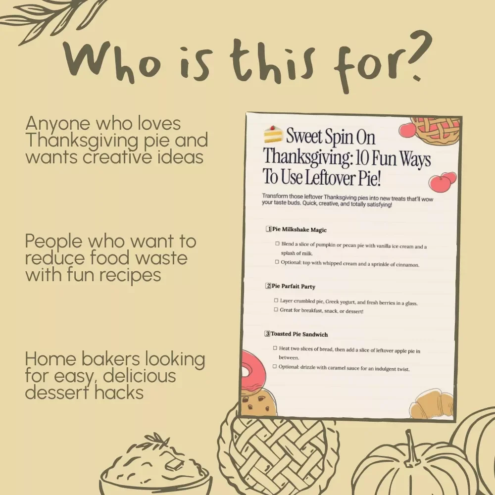 Sweet Spin on Thanksgiving: 10 Fun Ways to Use Leftover Pie – Digital Download Guide