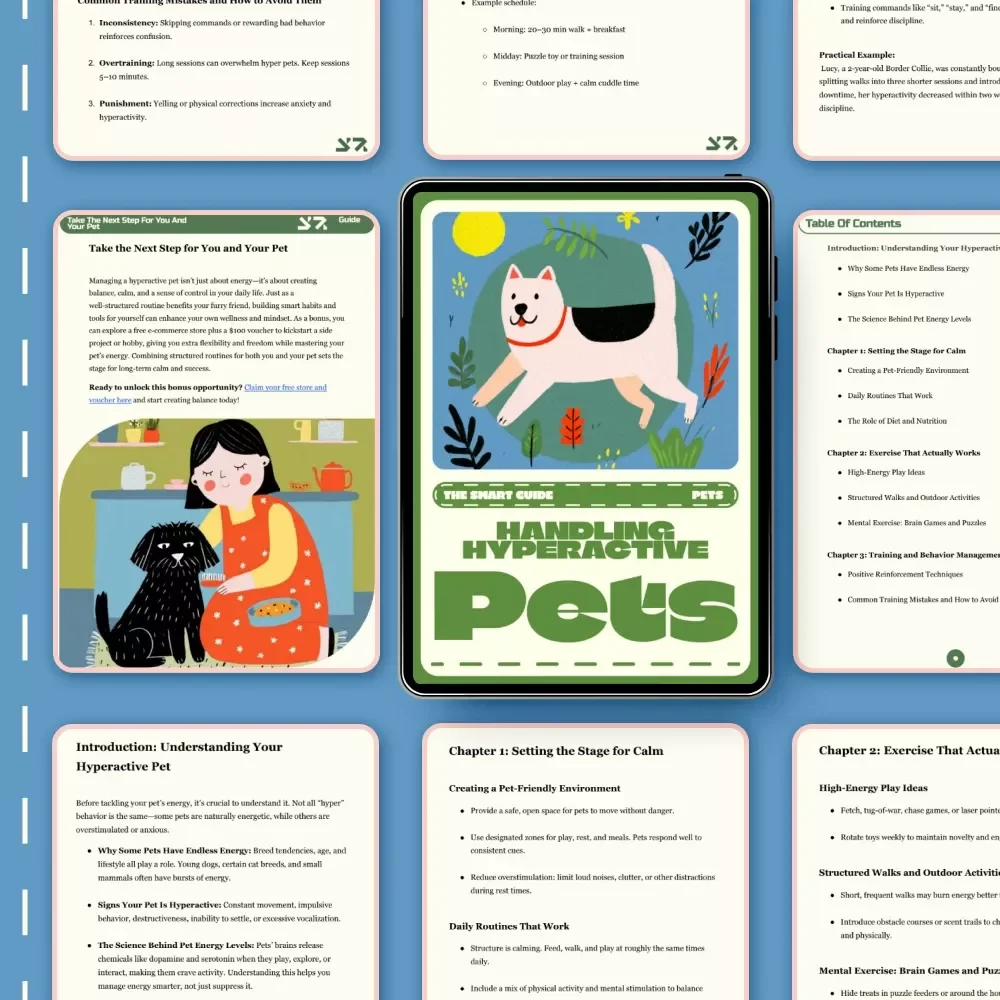 The Smart Guide to Handling Hyperactive Pets | eBook for Pet Owners | Tips for Handling Hyperactive Pets, Behavior Management & Calm Training Strategies