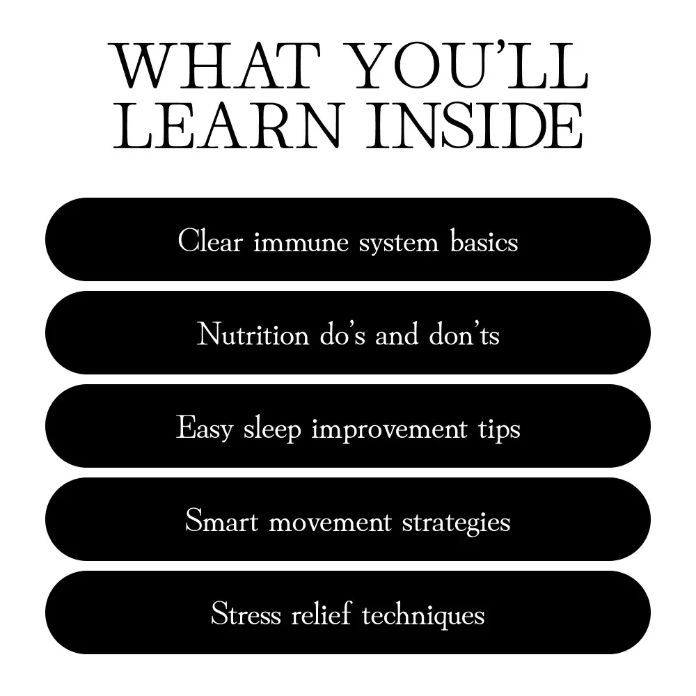 A Guide to Immune Health Support | Digital eBook for Wellness, Nutrition, Stress Relief, Sleep & Everyday Habits