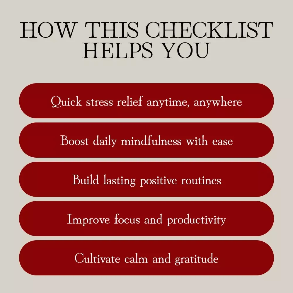 Daily Micro-Habits Checklist | Mindfulness Guide | Digital Download | Printable Self-Care, Wellness & Productivity eBook