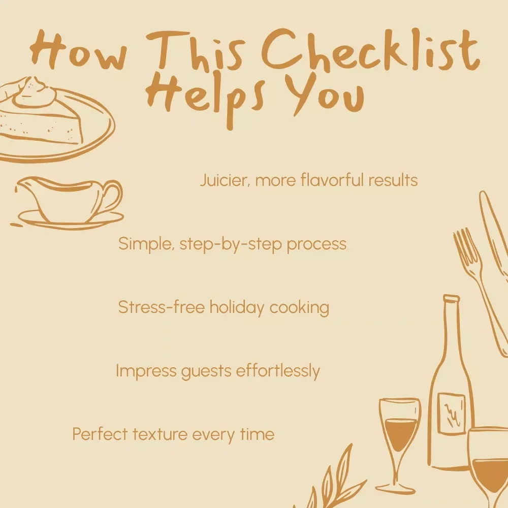 Your Ultimate Stuffed Turkey Breast Checklist | Printable Thanksgiving Cooking Guide | Easy Step-by-Step How to Make Stuffed Turkey Breast for Thanksgiving