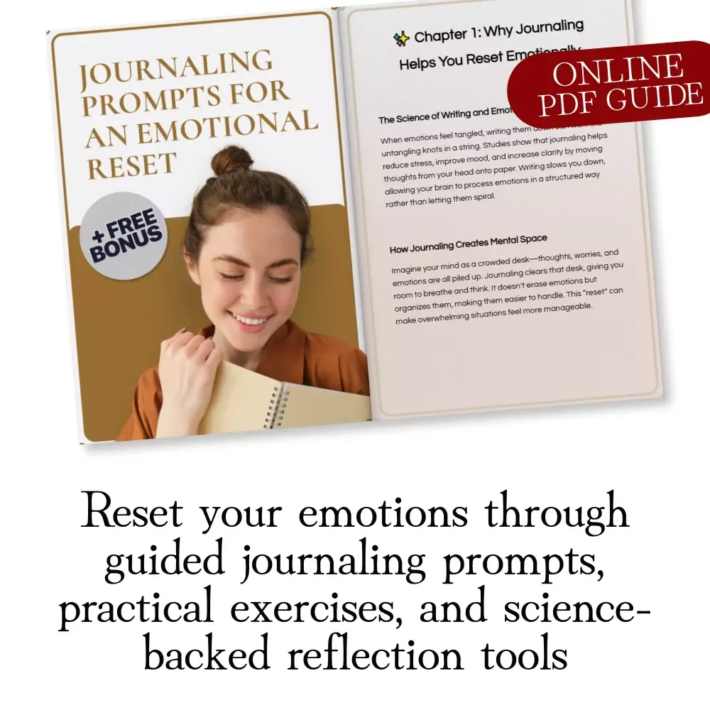 Journaling Prompts for an Emotional Reset | Digital Guide for Mindful Writing, Emotional Clarity & Stress Relief