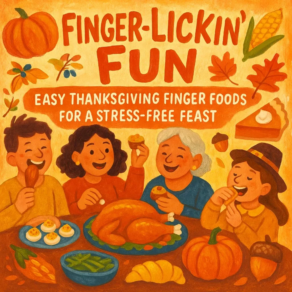 Finger-Lickin’ Fun: Easy Thanksgiving Finger Foods for a Stress-Free Feast | Printable Holiday Party Guide | Quick & Easy Recipes for Entertaining | Easy Finger Foods for Thanksgiving eBook Download