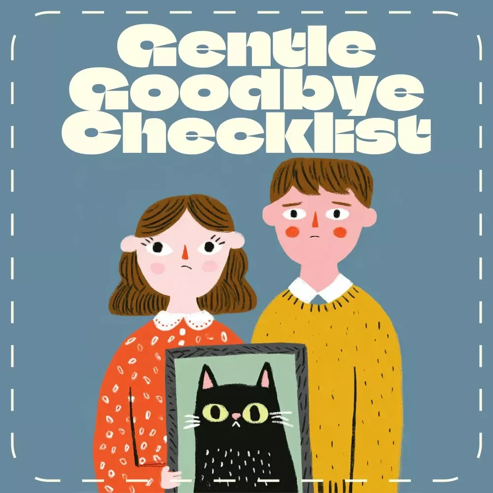 Gentle Goodbye Checklist for Loving Pet Owners | Pet Loss Support Guide | Printable Pet Euthanasia Preparation Checklist | Comfort for Grieving Pet Parents | Digital Download