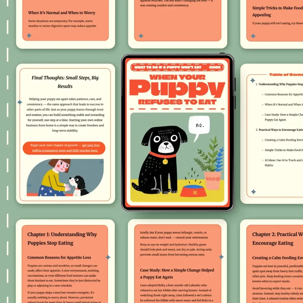 When Your Puppy Refuses to Eat | Puppy Feeding Guide, Appetite Loss Help, Digital Download, eBook for Dog Owners, AI Puppy Feeding Plan Tips