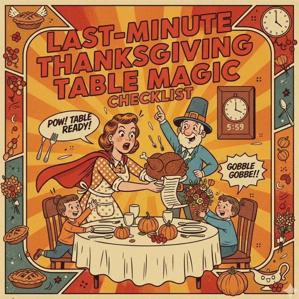 Last-Minute Thanksgiving Table Magic Checklist | Digital Download for How to Decorate Thanksgiving Table Last Minute
