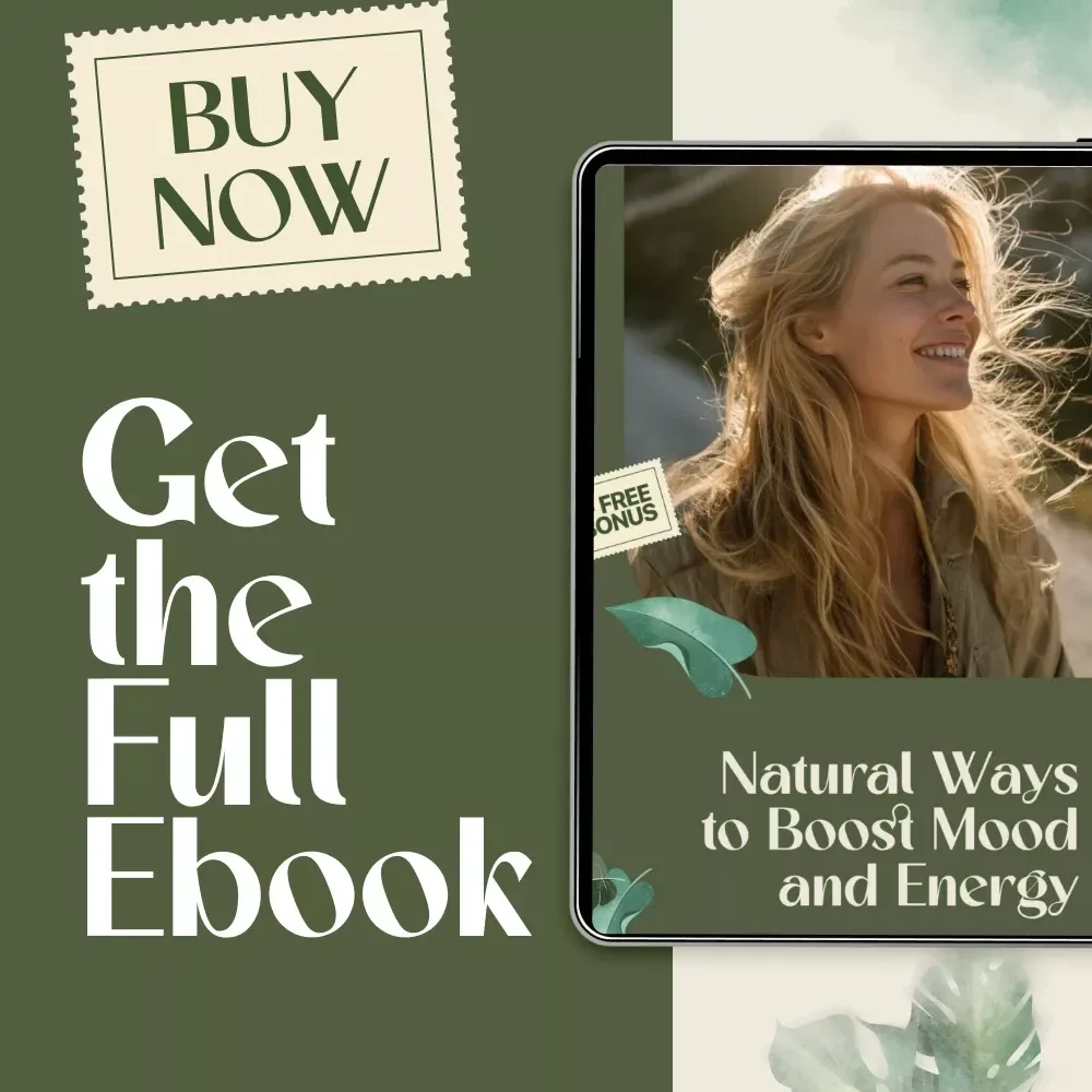 Natural Ways to Boost Mood and Energy | Holistic Wellness eBook | Digital Download Guide with Foods, Essential Oils, Supplements, Lifestyle, and Mindfulness Tips