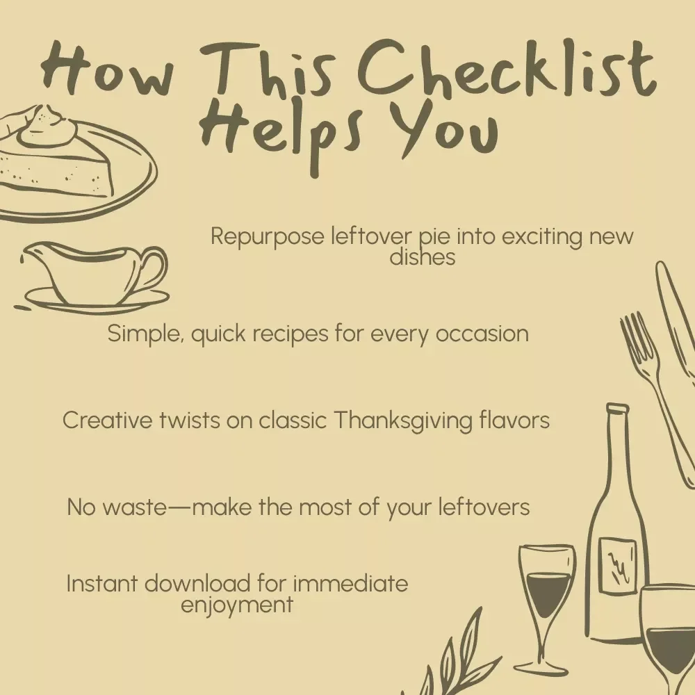 Sweet Spin on Thanksgiving: 10 Fun Ways to Use Leftover Pie – Digital Download Guide