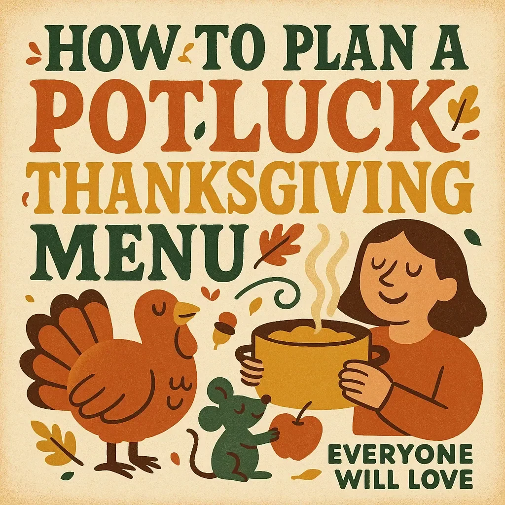 How to Plan a Potluck Thanksgiving Menu Everyone Will Love | Printable Digital Guide | Thanksgiving Planning Checklist | How to Plan a Potluck Thanksgiving Menu eBook