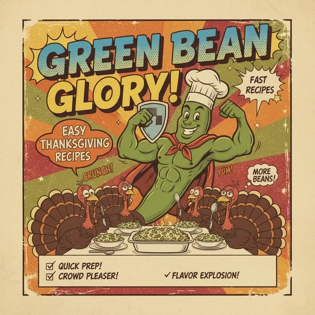 “Green Bean Glory” Checklist: Easy Thanksgiving Recipes | Printable Easy Thanksgiving Green Bean Recipes Guide for Classic, Garlic Butter, Maple-Bacon & More