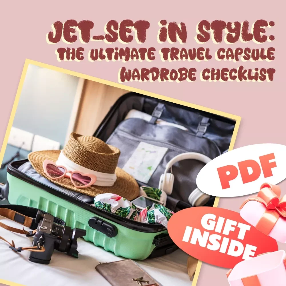 Jet-Set in Style: The Ultimate Travel Capsule Wardrobe Checklist | Minimalist Packing Guide for Stylish Travelers | Digital Download Packing List