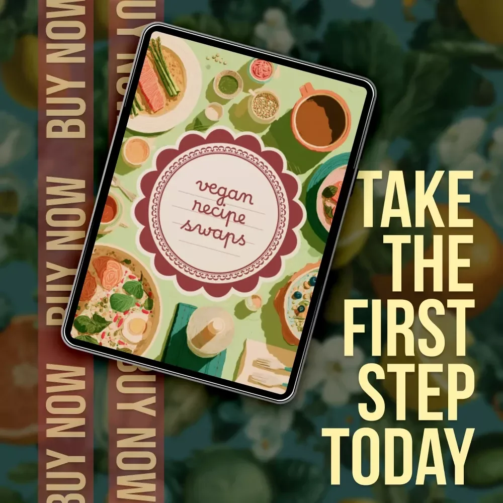 Vegan Recipe Swaps Checklist | Easy Plant-Based Cooking Guide | Digital Download eBook for Dairy-Free, Egg-Free & Meat-Free Substitutes