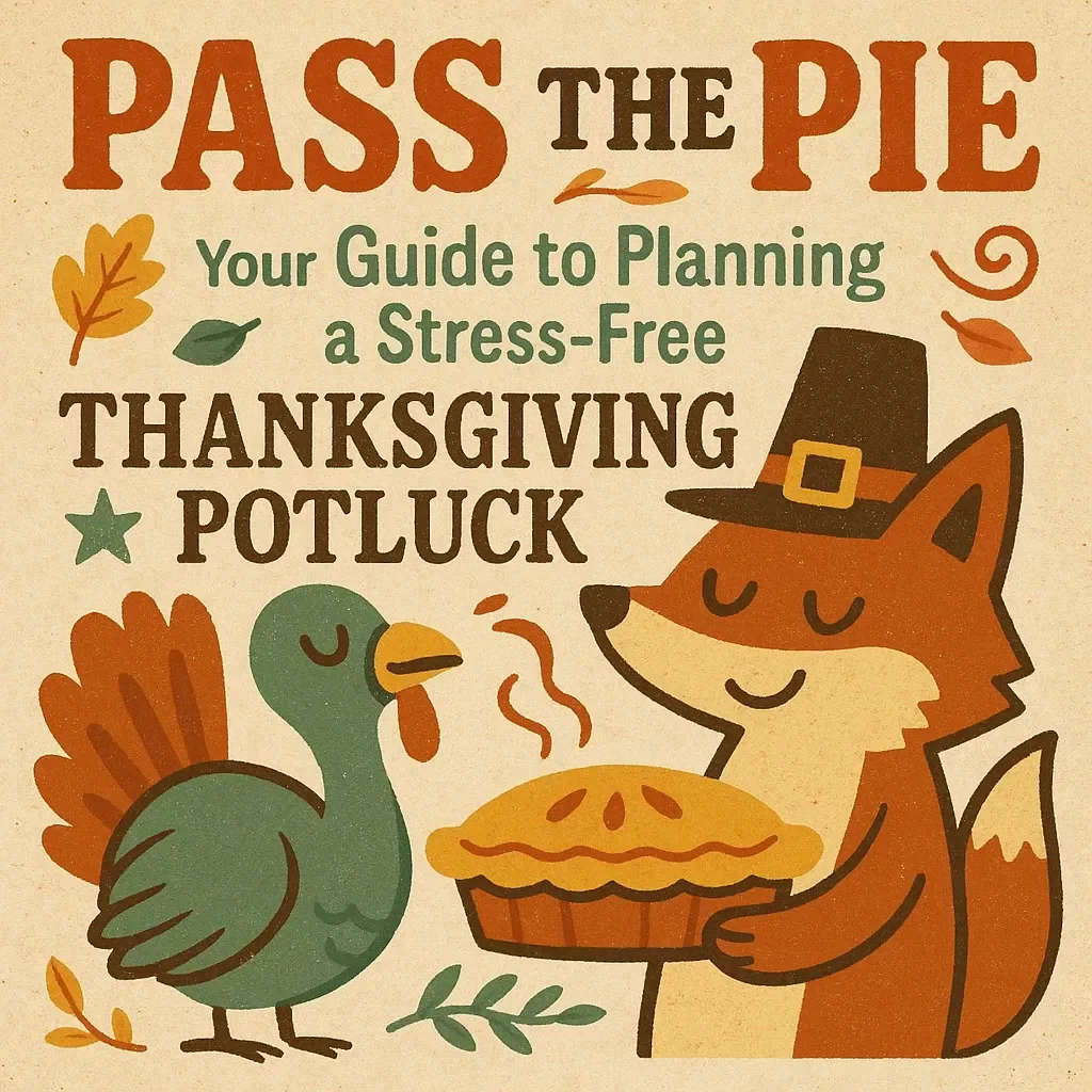 Pass the Pie: Your Ultimate Guide to Planning a Stress-Free Thanksgiving Potluck | How to Plan a Thanksgiving Potluck eBook | Digital Download Holiday Hosting Guide