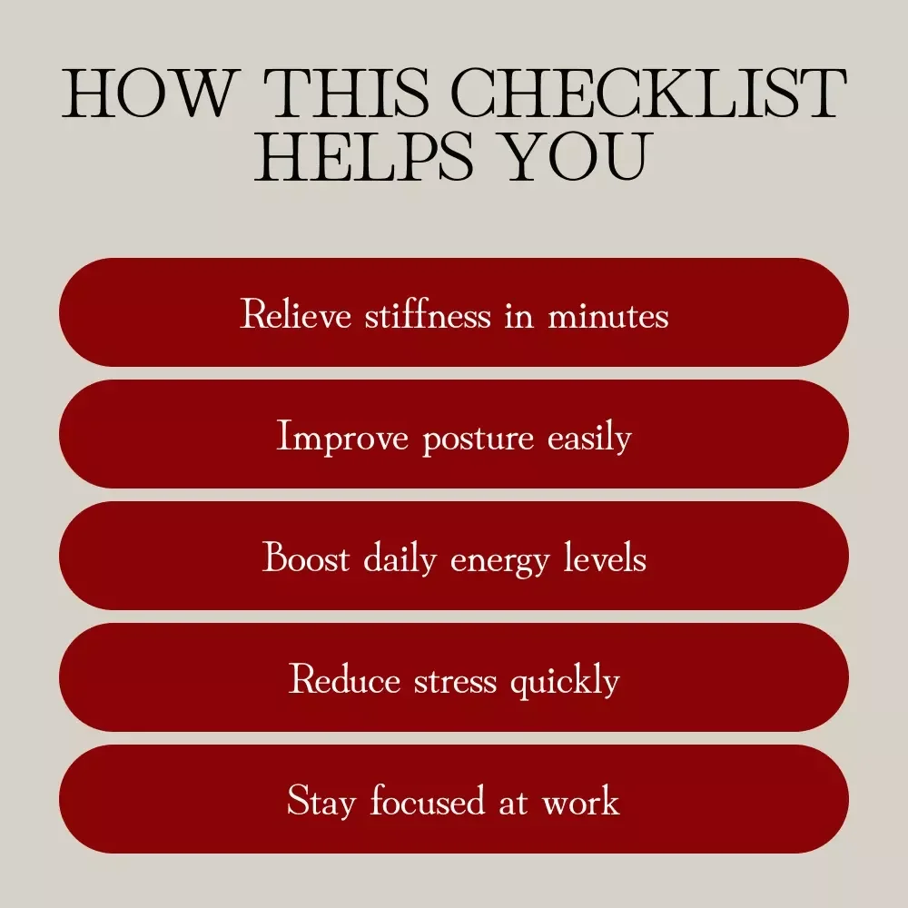Quick Desk Stretch Routine You Can Do Anytime | Office Stretch Guide | Printable Digital Download for Workplace Wellness & Stress Relief