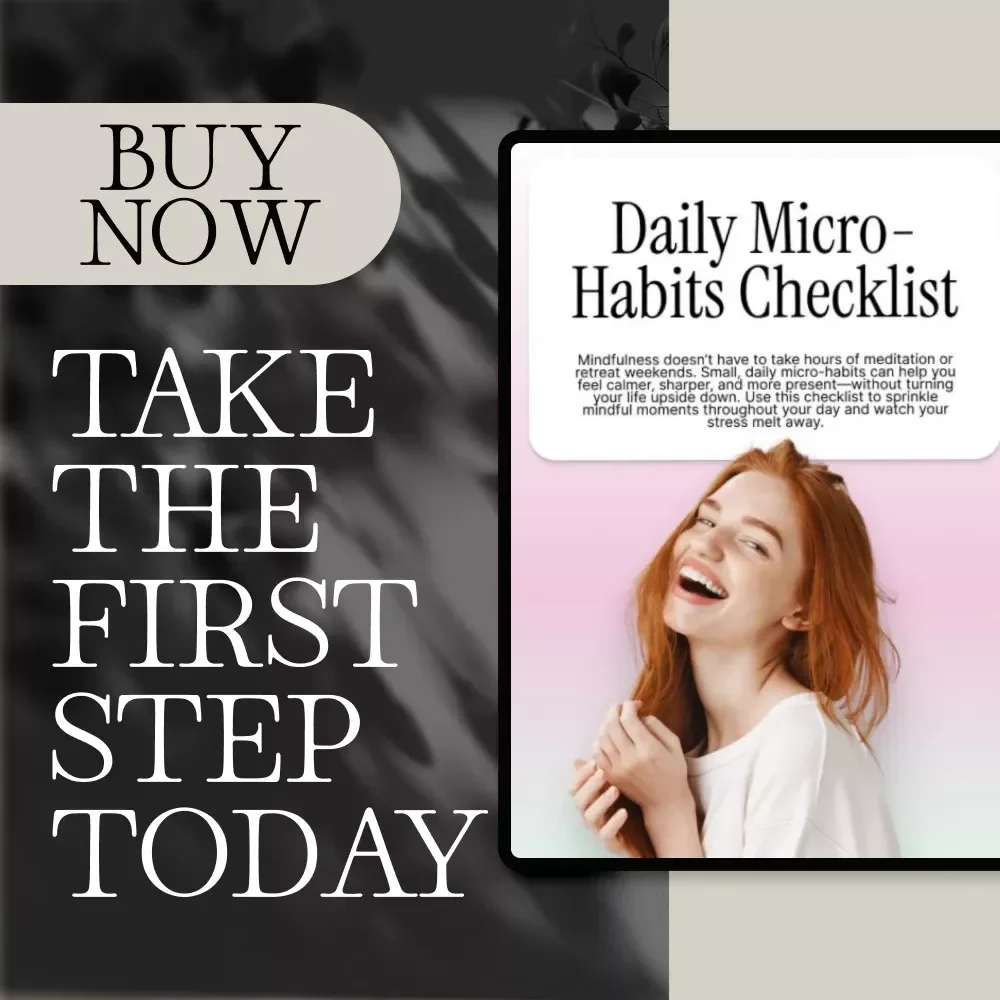 Daily Micro-Habits Checklist | Mindfulness Guide | Digital Download | Printable Self-Care, Wellness & Productivity eBook
