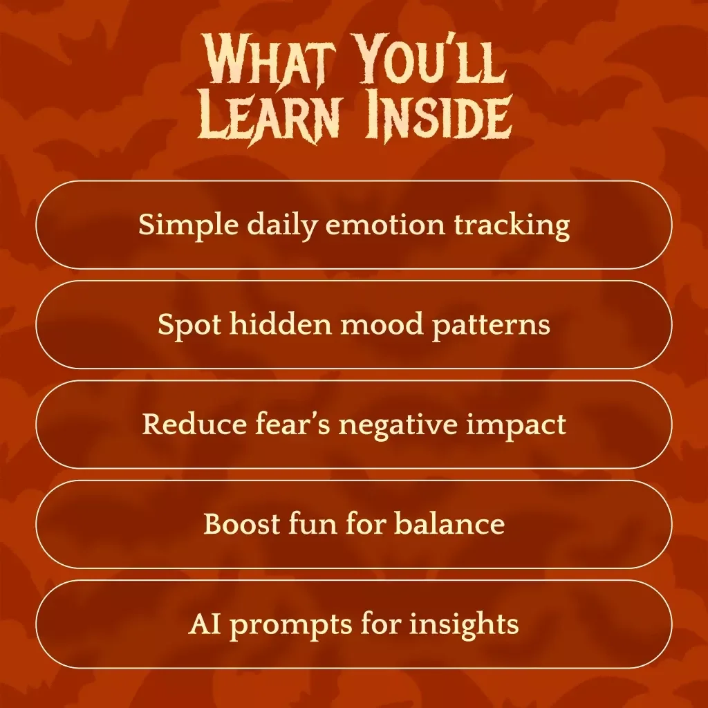 Track Your Emotions for a Happier Mind | Fear vs Fun Emotional Tracker | Self-Reflection Guide, Daily Journal Prompts, Mood Patterns eBook