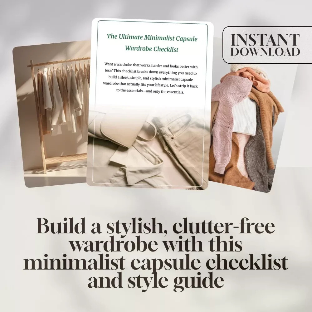 The Ultimate Minimalist Capsule Wardrobe Checklist | Printable Capsule Wardrobe Planner | Digital Download PDF | Minimalist Closet Guide