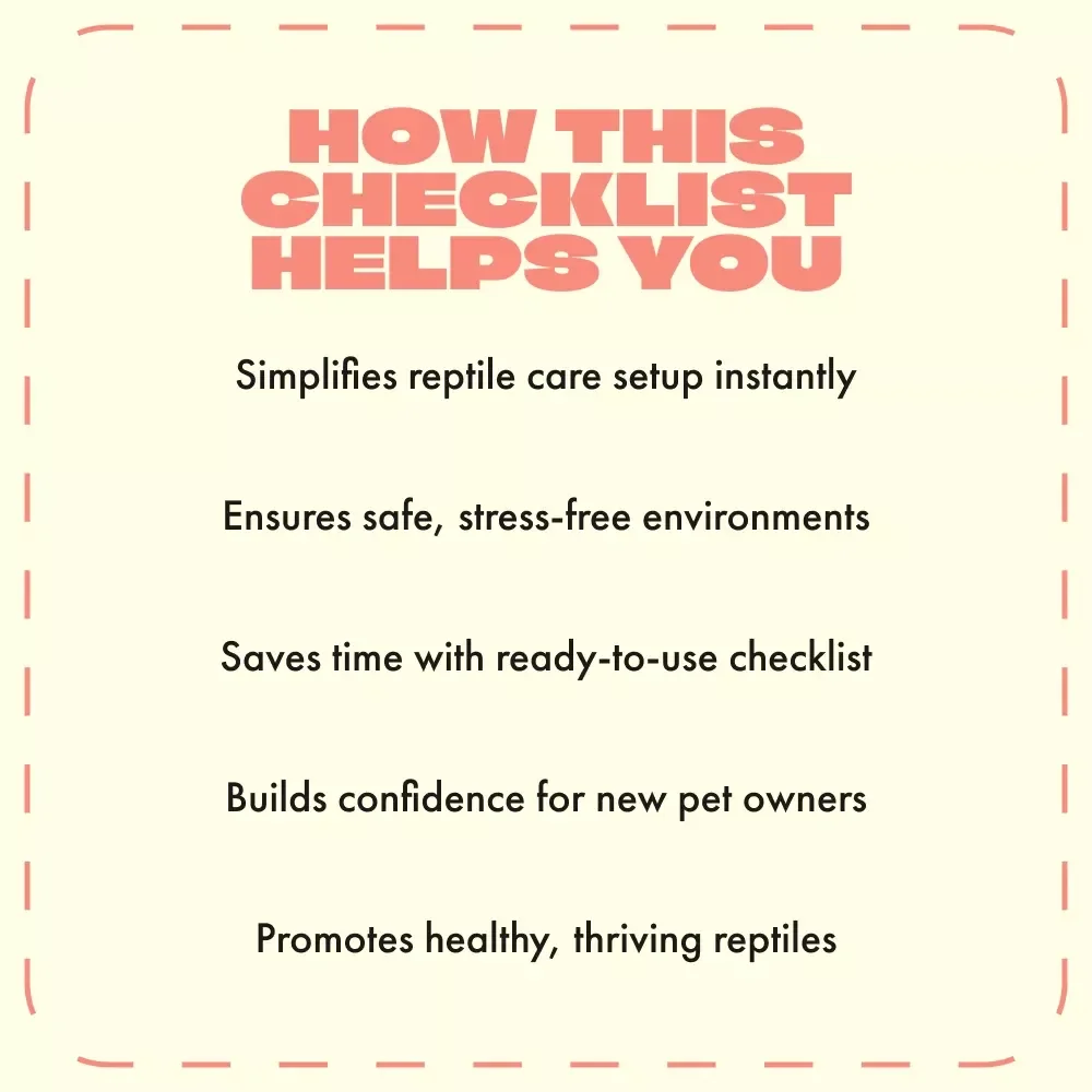 Pet Reptile Supply List for Beginners | Printable Reptile Care Checklist | Essential Reptile Starter Guide | Digital Download for New Reptile Owners (Gecko, Turtle, Bearded Dragon)