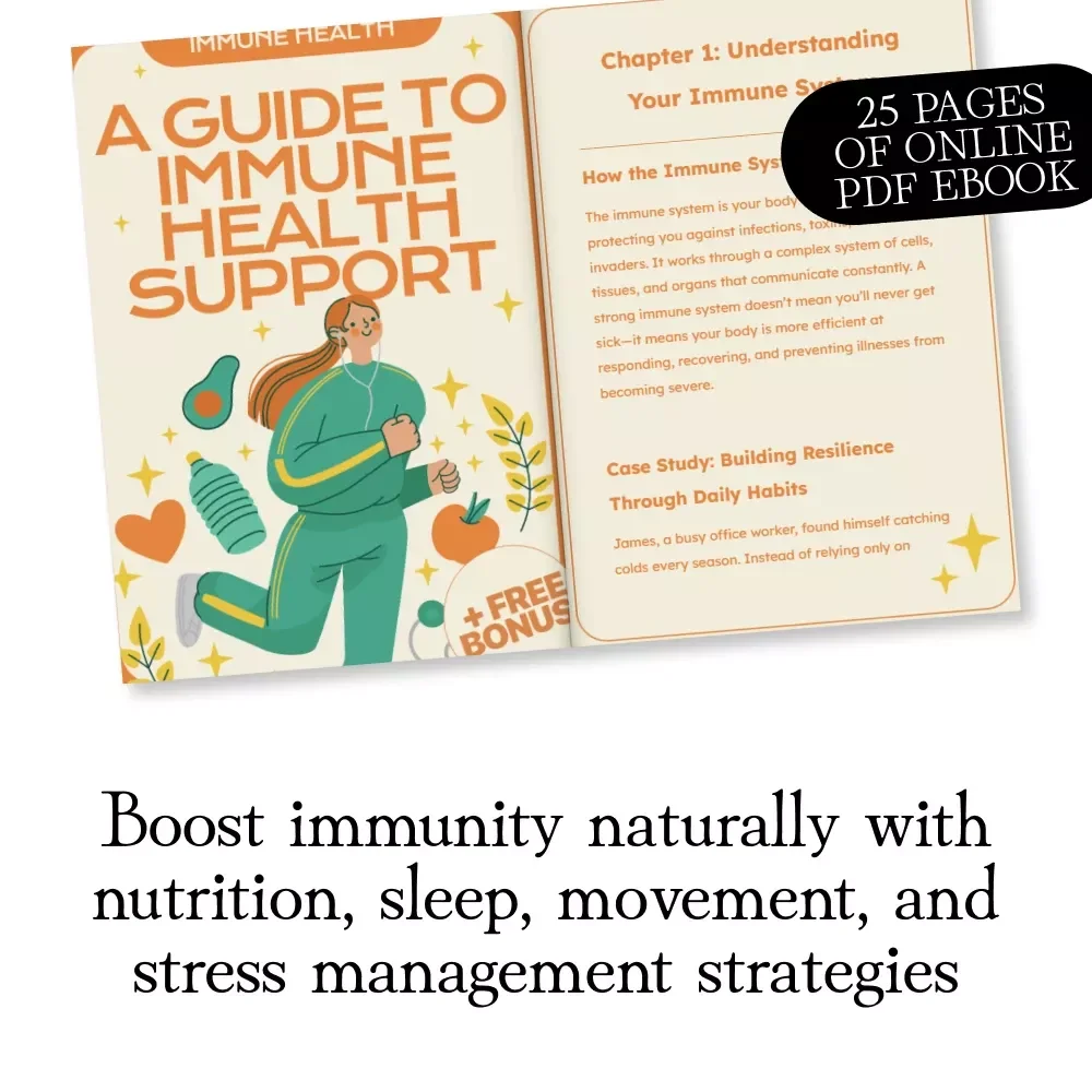 A Guide to Immune Health Support | Digital eBook for Wellness, Nutrition, Stress Relief, Sleep & Everyday Habits