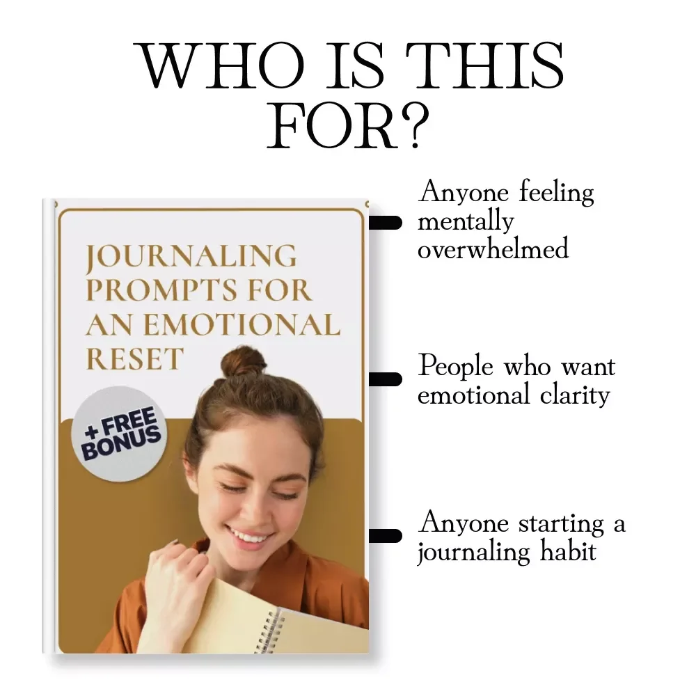 Journaling Prompts for an Emotional Reset | Digital Guide for Mindful Writing, Emotional Clarity & Stress Relief