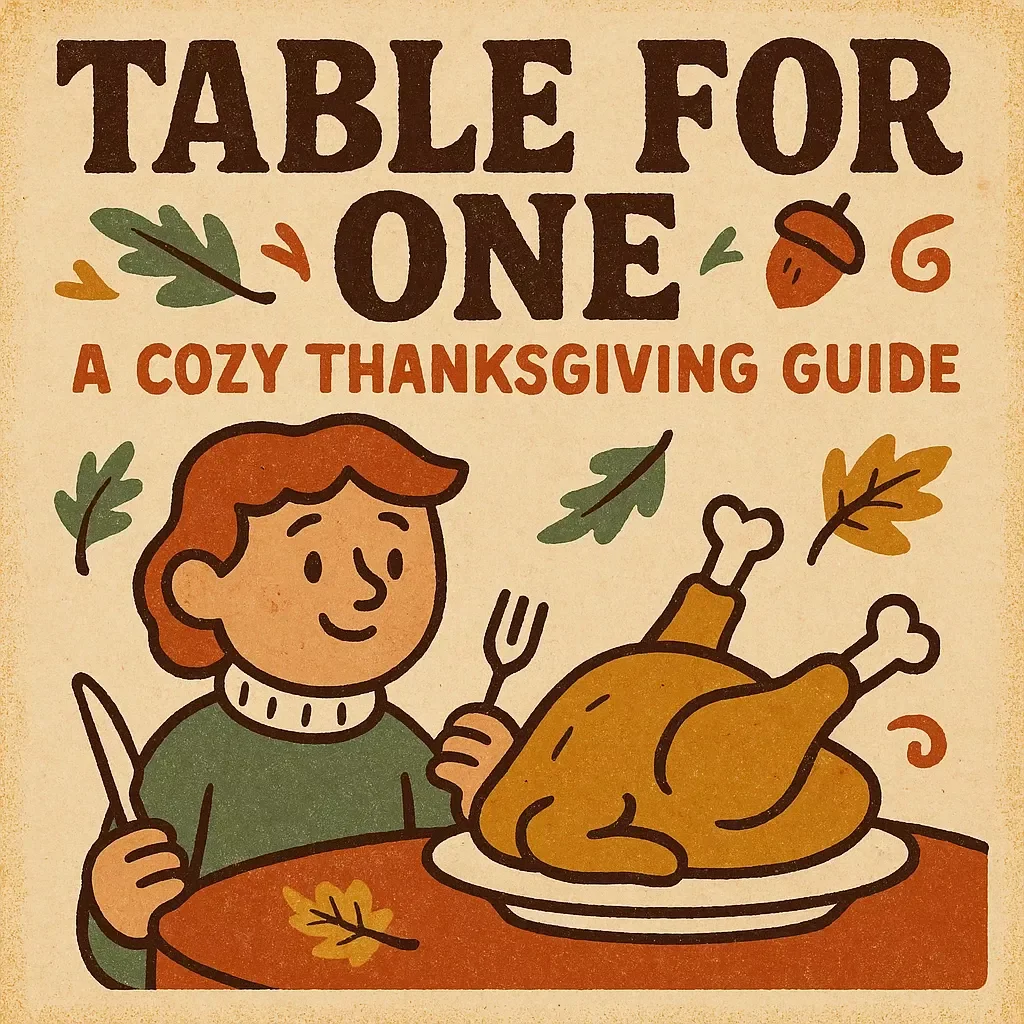 Table for One: A Cozy Thanksgiving Guide | Digital Download eBook | What to Cook for Thanksgiving When You’re Alone | Solo Holiday Ideas & Recipes