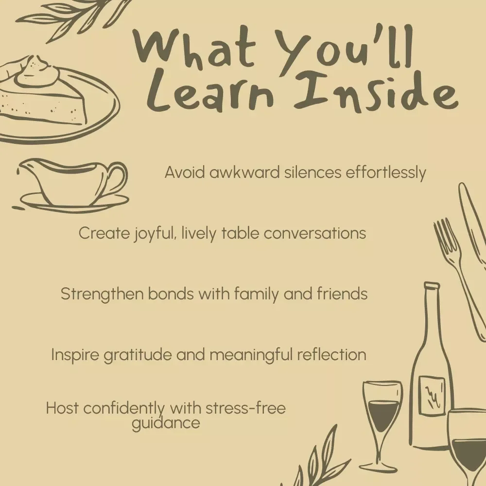 The Ultimate Thanksgiving Conversation Starter Checklist | Digital Download | Printable Guide for Family Gatherings, Holiday Dinner Games & Festive Ice Breakers