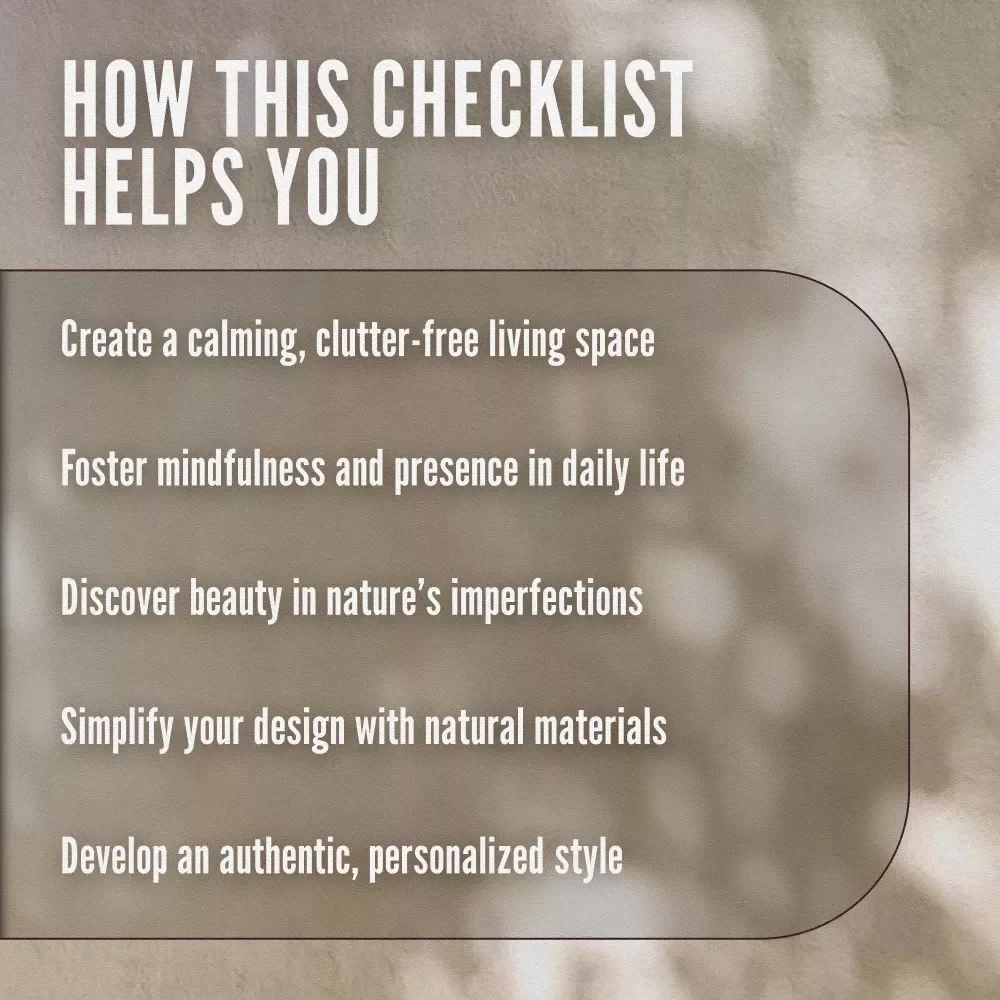 Discover Wabi-Sabi Beauty: Checklist for Embracing Imperfect Charm - Digital Download Guide